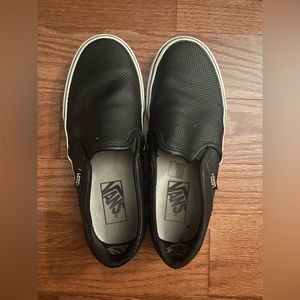 Black Leather Vans